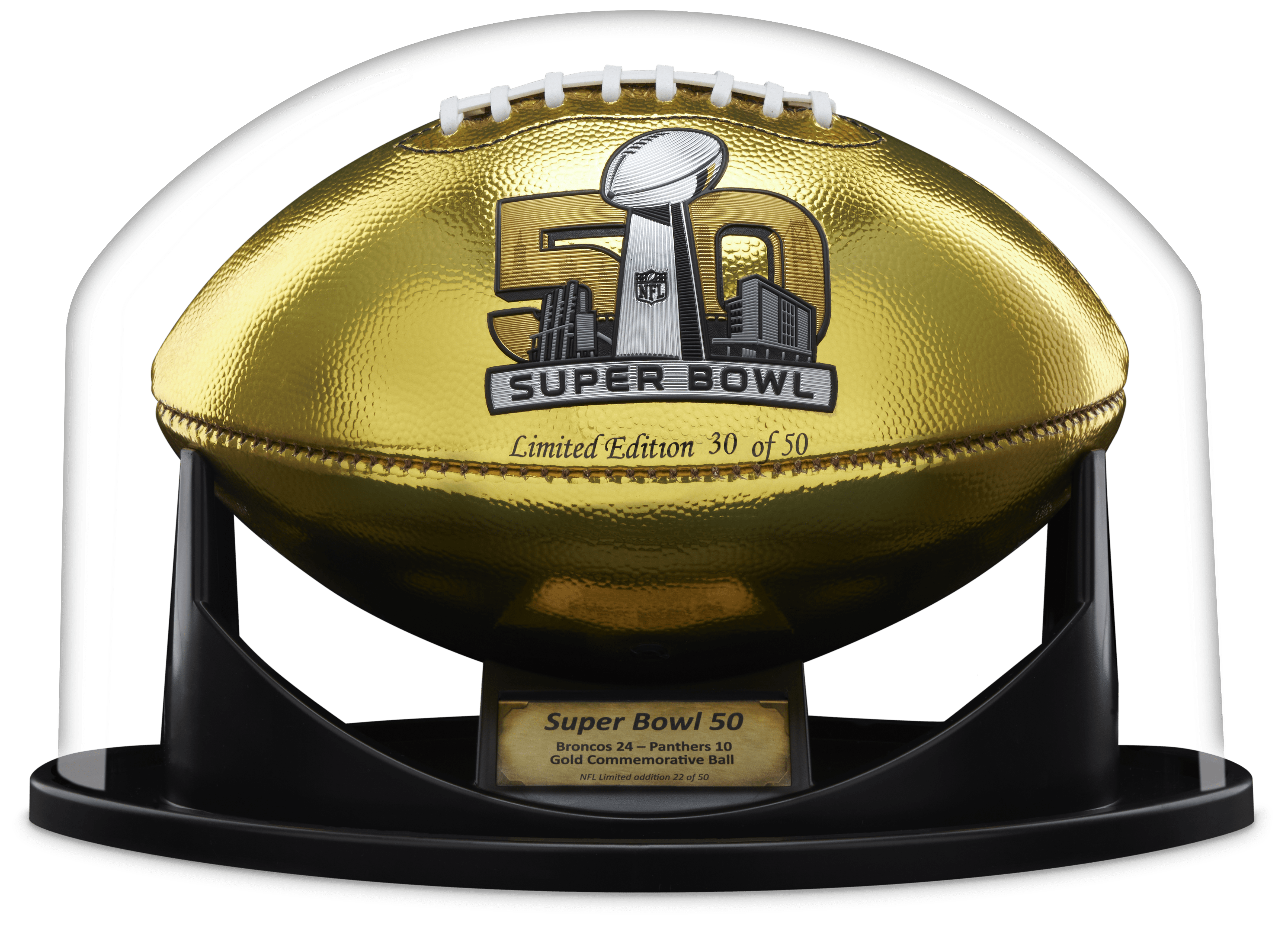 50 Superbowl Ball-Football Display Case